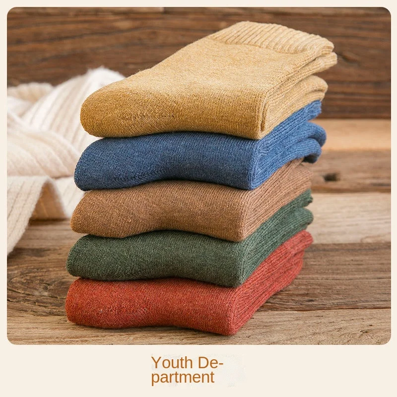 

Носки мужские однотонные зимние, утепленные бархатные повседневные, элегантные, в стиле милитари, 5 пар