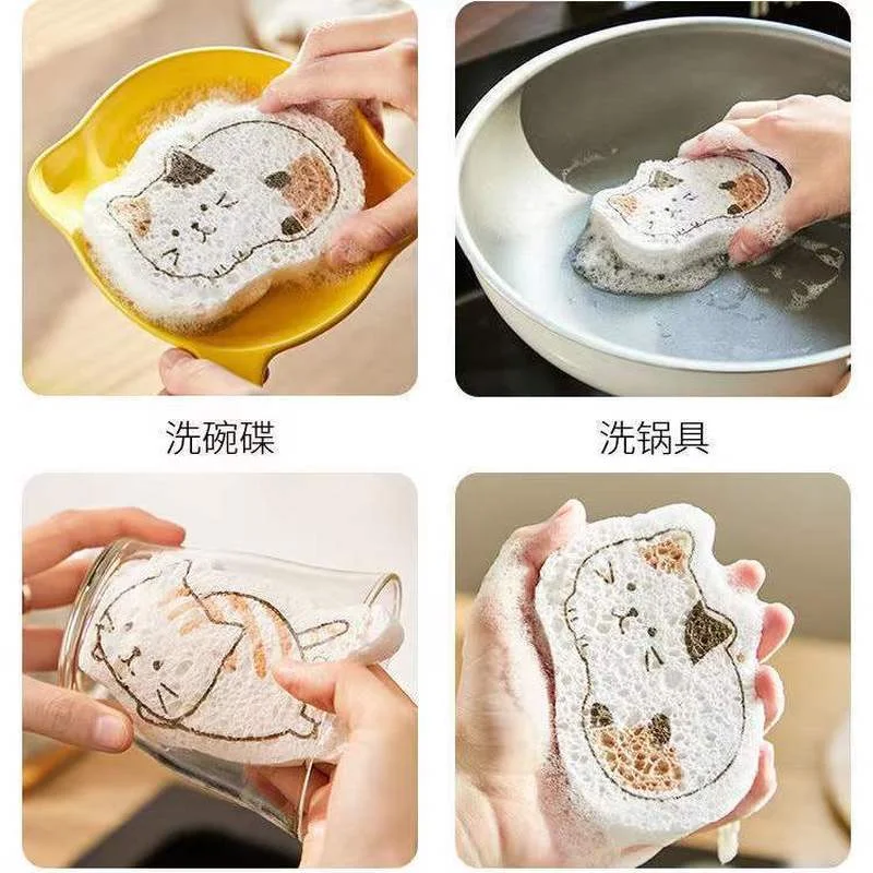 Необычная Милая губка чистящая щетка впитывающие приспособления для мытья