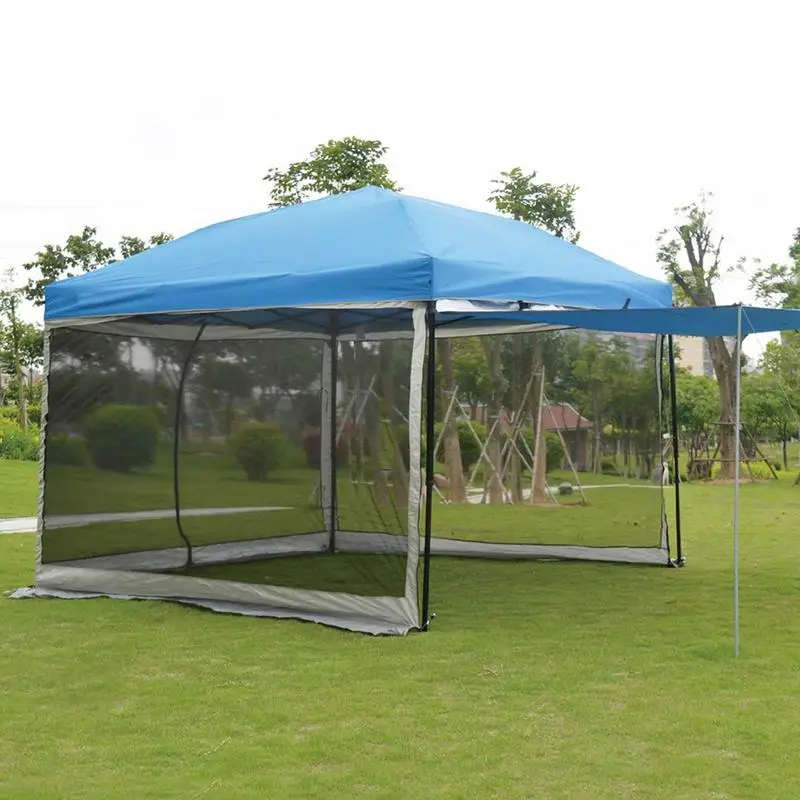

Outdoor Screen Mesh Enclosure Adjustable Polyester Mosquitoes Netting Large Patio Umbrella Hangings Netting With Zipper Door