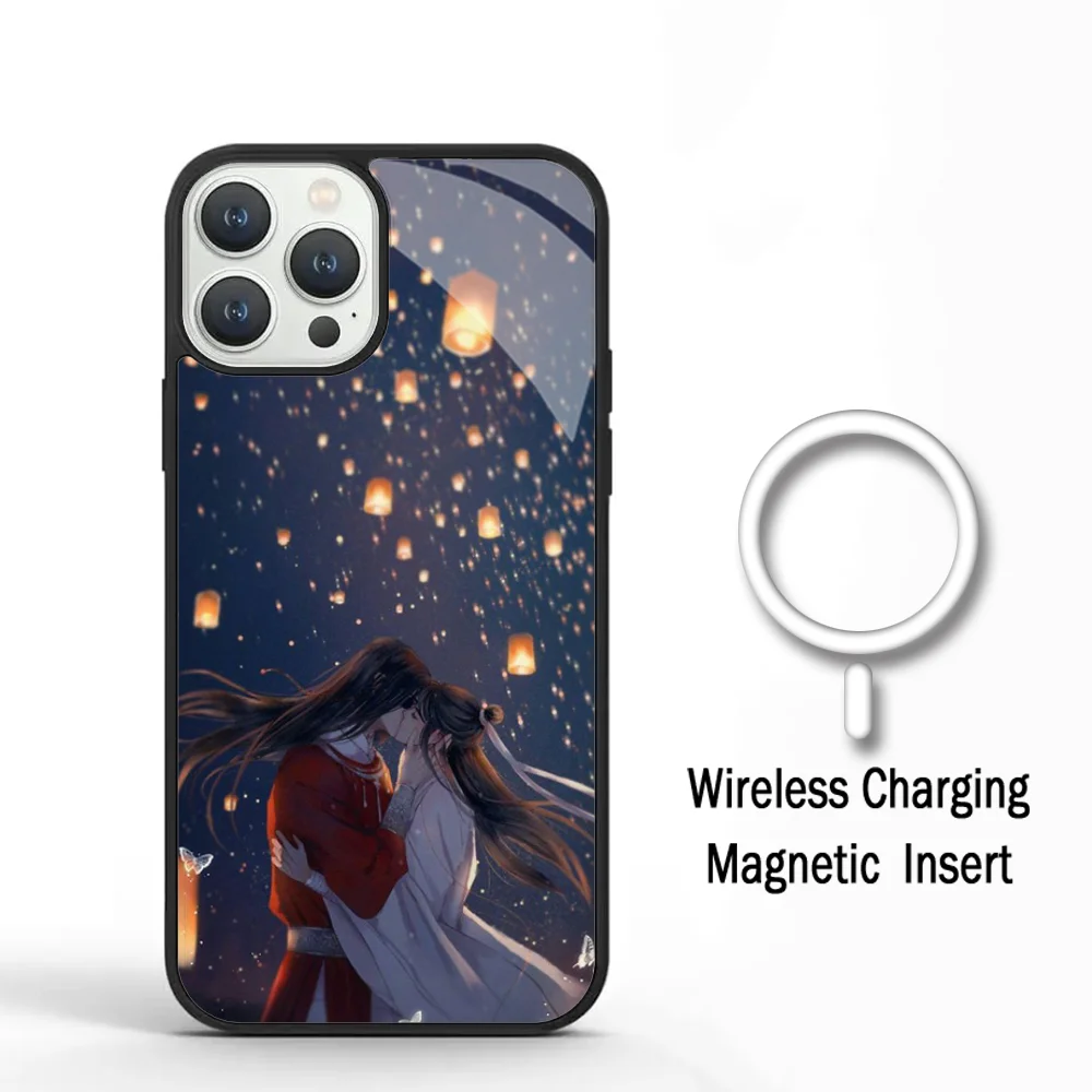 Чехол для телефона Hua Cheng Xie Llian IPhone 11 12 13 14 15 Plus Pro Max зеркальный акриловый чехол Magsafe