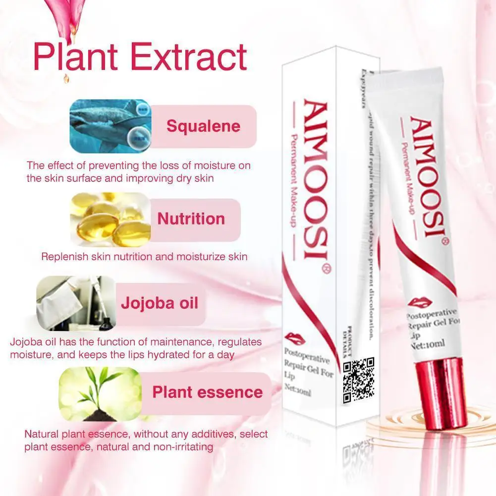 

AIMOOSI 10g Semi Permanent Makeup Tattoo Lips Operation Anti Allergic Moisturizing Repair Postoperative Cleaning Y9K9