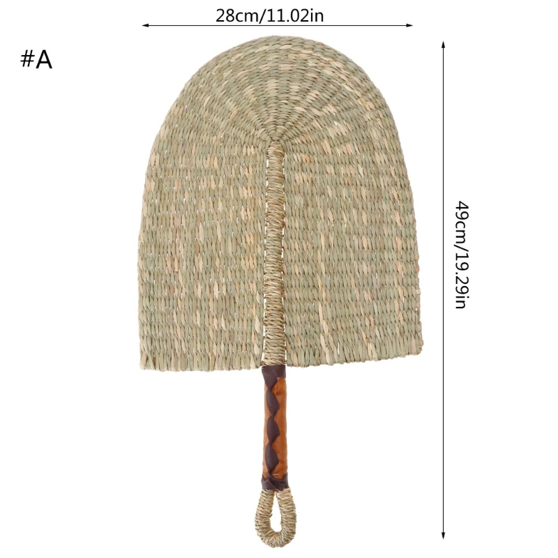 Новый ручной плетеный натуральный соломенный веер в стиле бохо декоративный