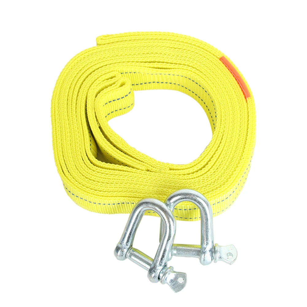 

5m 5tons Recovery Accessories Towing Rope Pull Strap High Strength With 2 Hooks Auto Vehicle Fluorescent Car Emergency Polyester