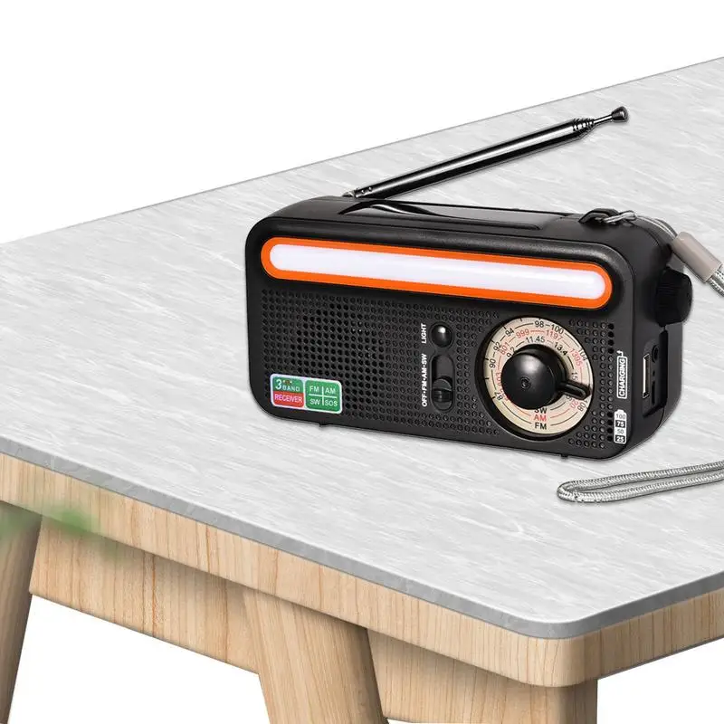 

Solar Charging Radio Camping Radio With Solar Energy Flashlight Weather Forecast Radio Outdoor Climbing Hiking Battery Operated