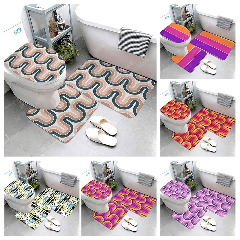 

Нескользящий коврик для ванной комнаты, маленький коврик для душа, декоративный Впитывающий Коврик для ног, вход в ванну, коврик для туалета...