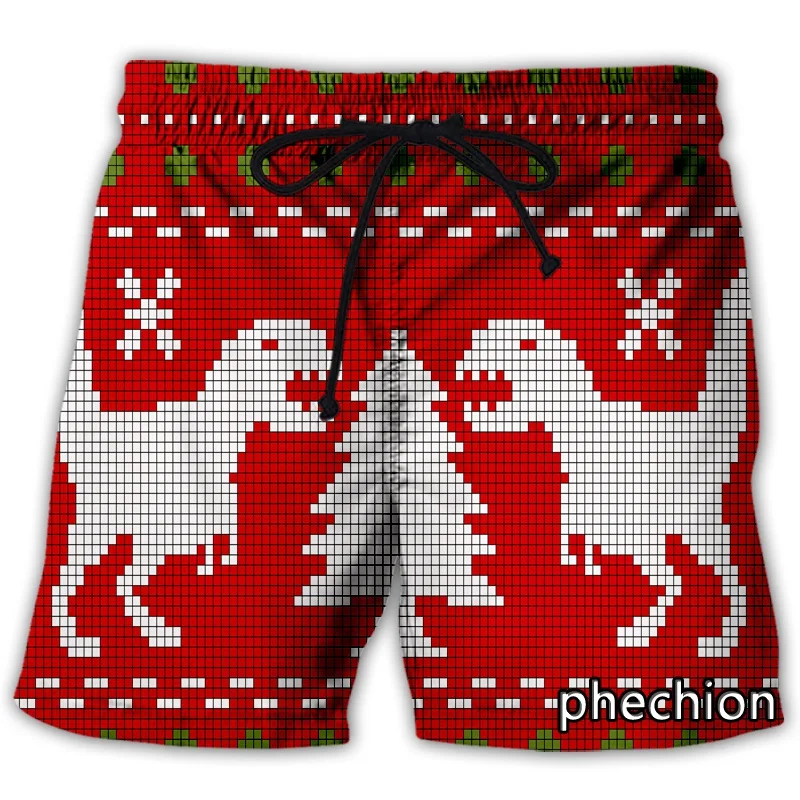 

Красные пляжные шорты с 3D принтом лося рождественской елки в стиле Харадзюку для мужчин, шорты для спортзала, новогодние плавки, женские короткие брюки, шорты для доски