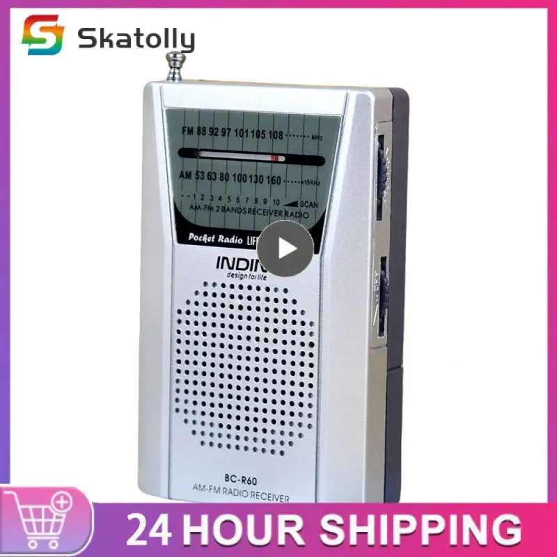 Портативный AM FM-радиоприемник работающий от батареек AA