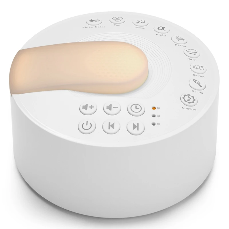 

White Noise Machine With Night Light Timer And Memory Function Home Office Baby And Travel Portable Sleep Meter Therapy