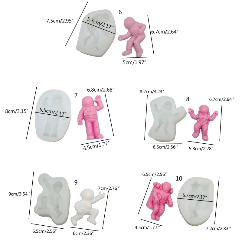 5 типов космонавта космический корабль декоративная форма эпоксидная