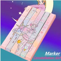 kawaii stationery marker highlighter pen 2022 cute girls twelve constellation drawing marker boxed eye protection color pen