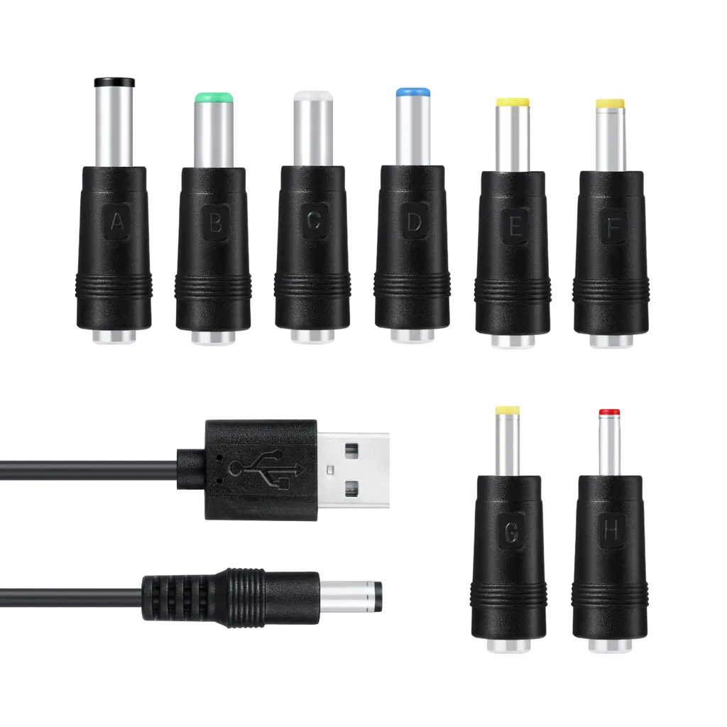 Шнур зарядный 8-в-1 с USB на DC 5 5x2 1 мм 3 4 0 ММ 8 6 для вентилятора динамика