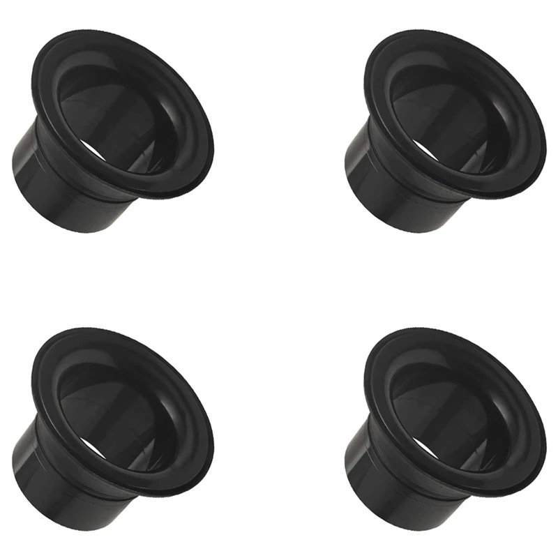 

4X Bass Drum Enhancer ABS Rubber Bass Drum Kick Enhancer With Black Port Hole Protector,Mic Hole Drum Head,Black