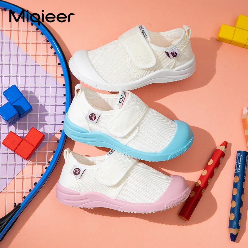 Детские парусиновые туфли дышащие модные кроссовки для девочек Повседневная