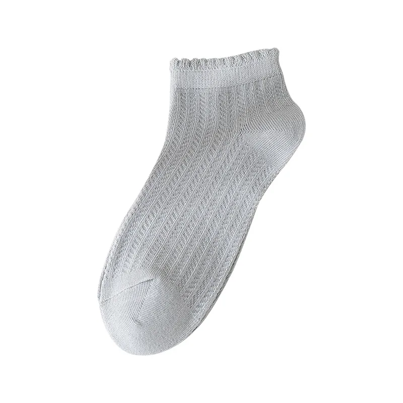 HSS Brand Women's Socks Summer Thin Section Morandi Cute Japanese Hollow Breathable Mesh Socks