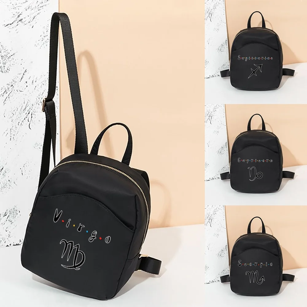 

Mini Women's Backpacks Trend Female Bag Small School Bags Constellation Print Rucksack for Teen Girls Fashion Casual Backpack