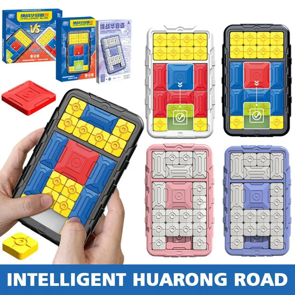

Slide Puzzle Game Children Intelligent Huarong Road Games Teenagers Gifts for Anti-Electronic Product Addiction Handheld