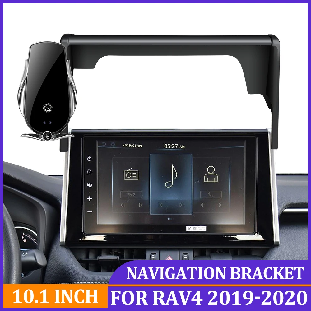 

Navigation Screen 10.1inch Size Car Phone Bracket For Toyota RAV4 2019 Navi Screen Frame Phone Holder Stand For Toyota RAV4 2020