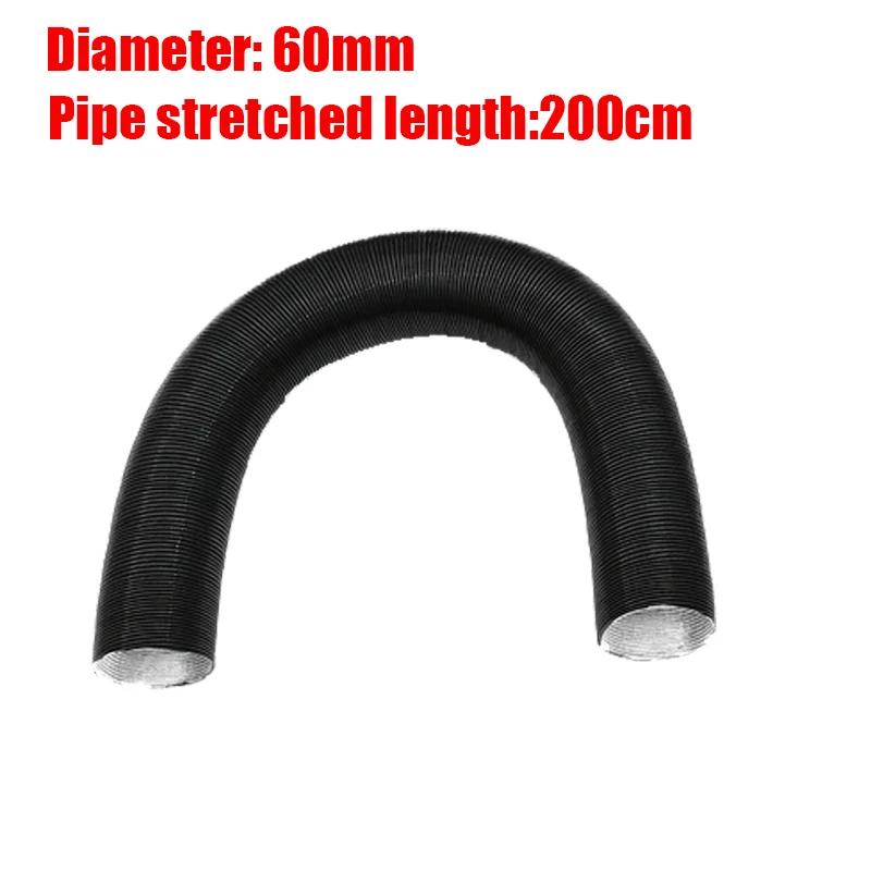 Дизельный парковочный обогреватель диаметр 60 мм Длина 200 см черный шланг для