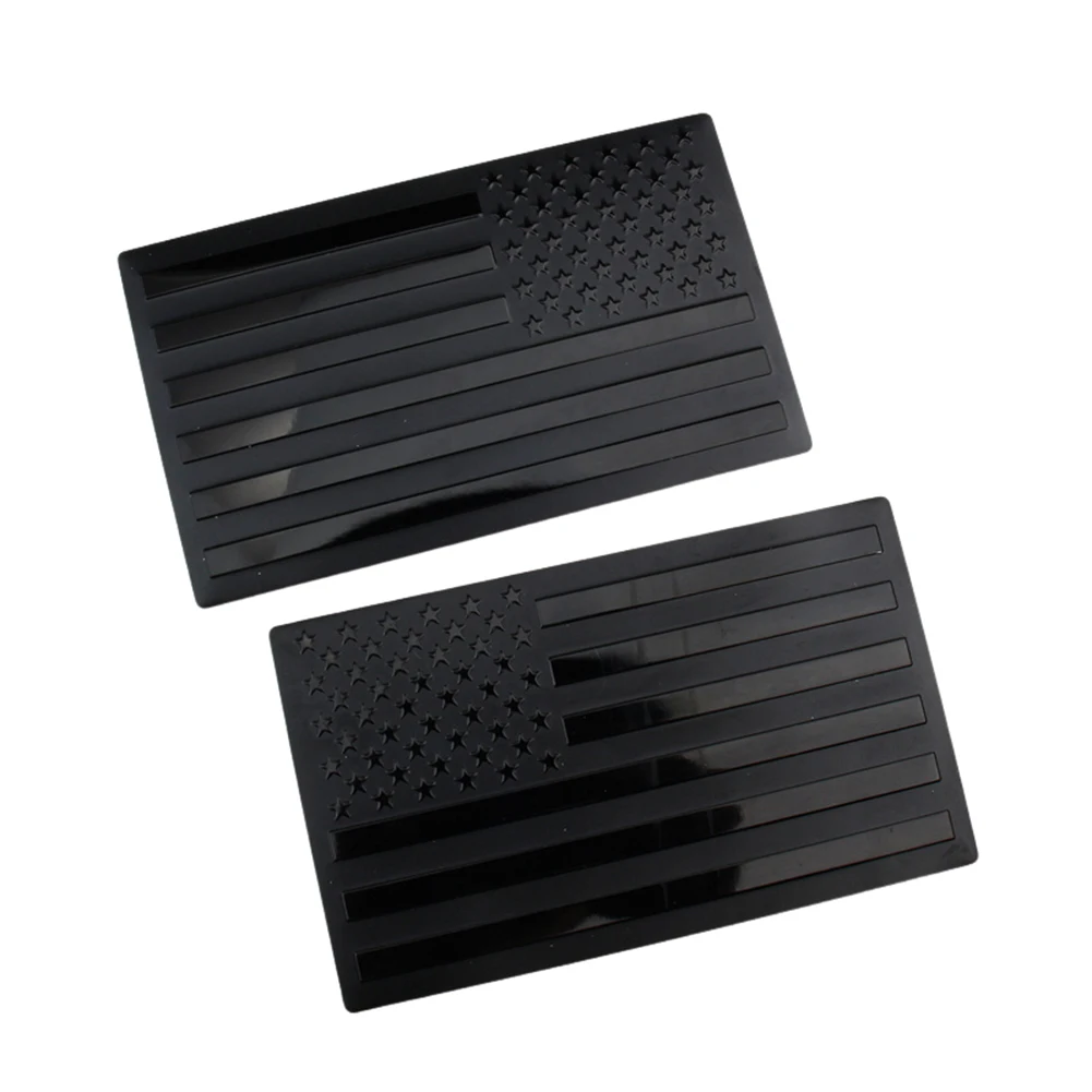 

2PCS American Flag Decal Car Side Fender Logo Trunk Body Helmet Badge Stickers 12.7x7cm Car Stickers Trim High Quality