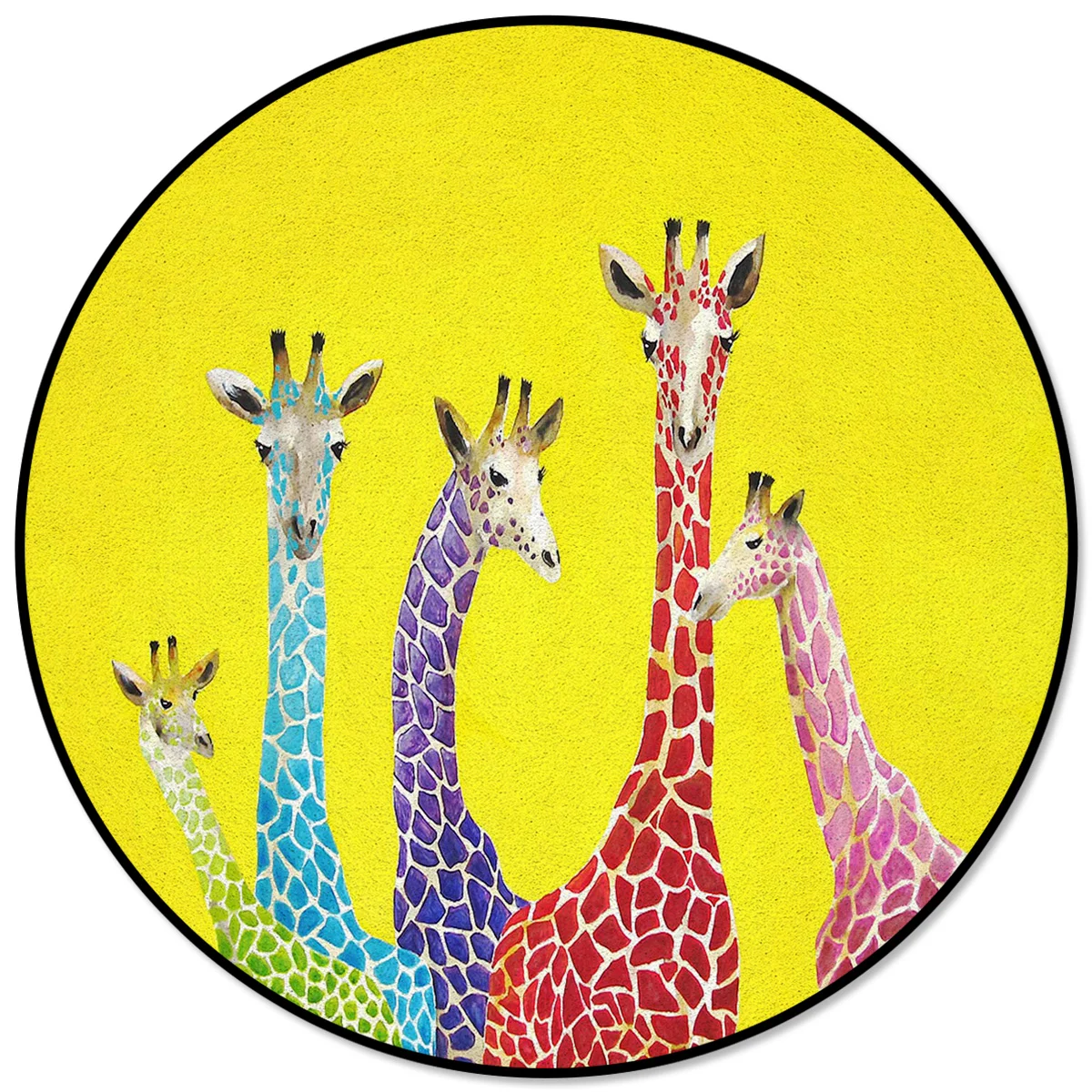 

Жираф картина маслом художественные коврики и ковры для дома гостиная круглый коврик для детской комнаты нескользящий
