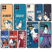 hot anime naruto sasuke for oppo gt master find x5 x3 realme 9 8 6 c3 c21y pro lite a53s a5 a9 2020 black phone case cover capa