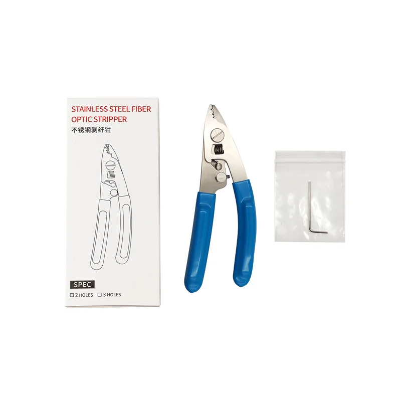 Professional Fiber Optic Tool Stripper HY33 Stainless Steel Fiber Optic Stripper 3 Holes Drop Cable Stripper