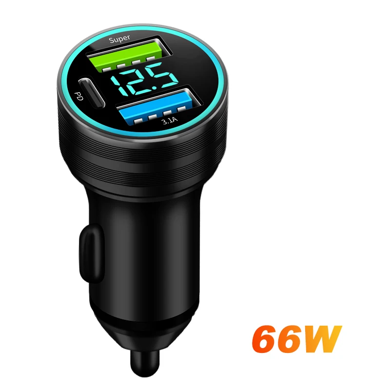 

Быстрое Автомобильное Зарядное Устройство SEAMETAL 12 В-24 В QC3.0 PD 20 Вт, Двойной USB, 66 Вт