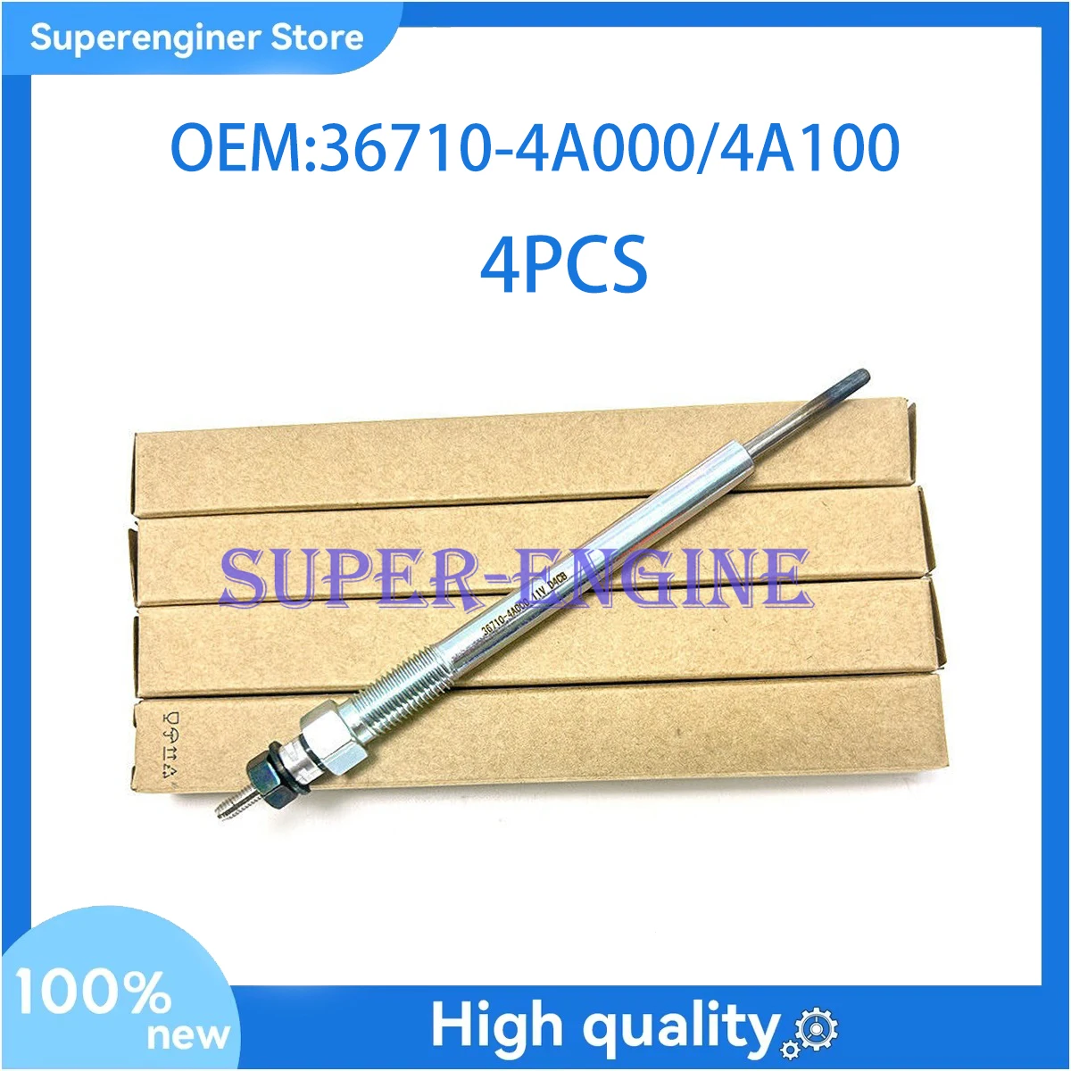 

4 шт. 36710-4A000 36710-4A100 свечи накаливания дизельного обогревателя для Hyundai KIA Sorento 2.5L 2003-2009 367104 A000