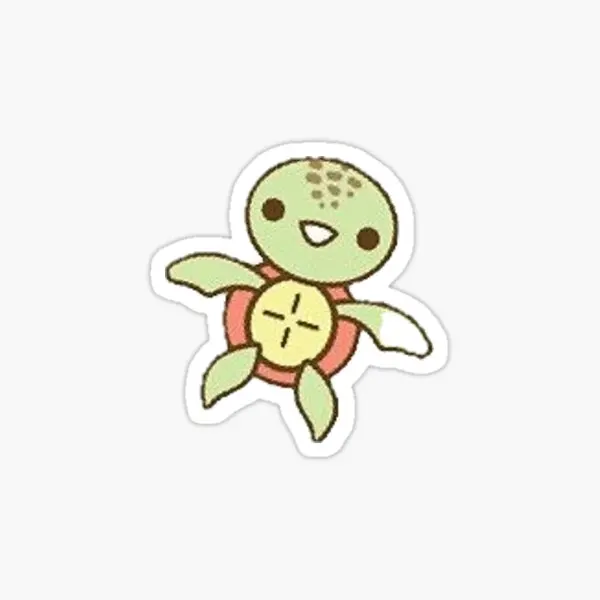 

Teeny Tiny Turtle 5PCS Stickers for Room Wall Print Luggage Decor Car Cartoon Art Window Cute Bumper Decorations Funny