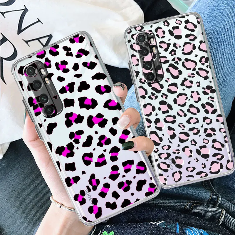 

Soft Phone Case for Xiaomi Mi 11X 10T 5G 12 11T 12X 9T Note 10 Lite 11 Lite Note 10 10T Clear Shell Fashion Sexy Leopard Pattern