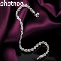 925 sterling silver 4mm water wave chain bracelet for women party engagement wedding birthday gift fashion charm jewelry