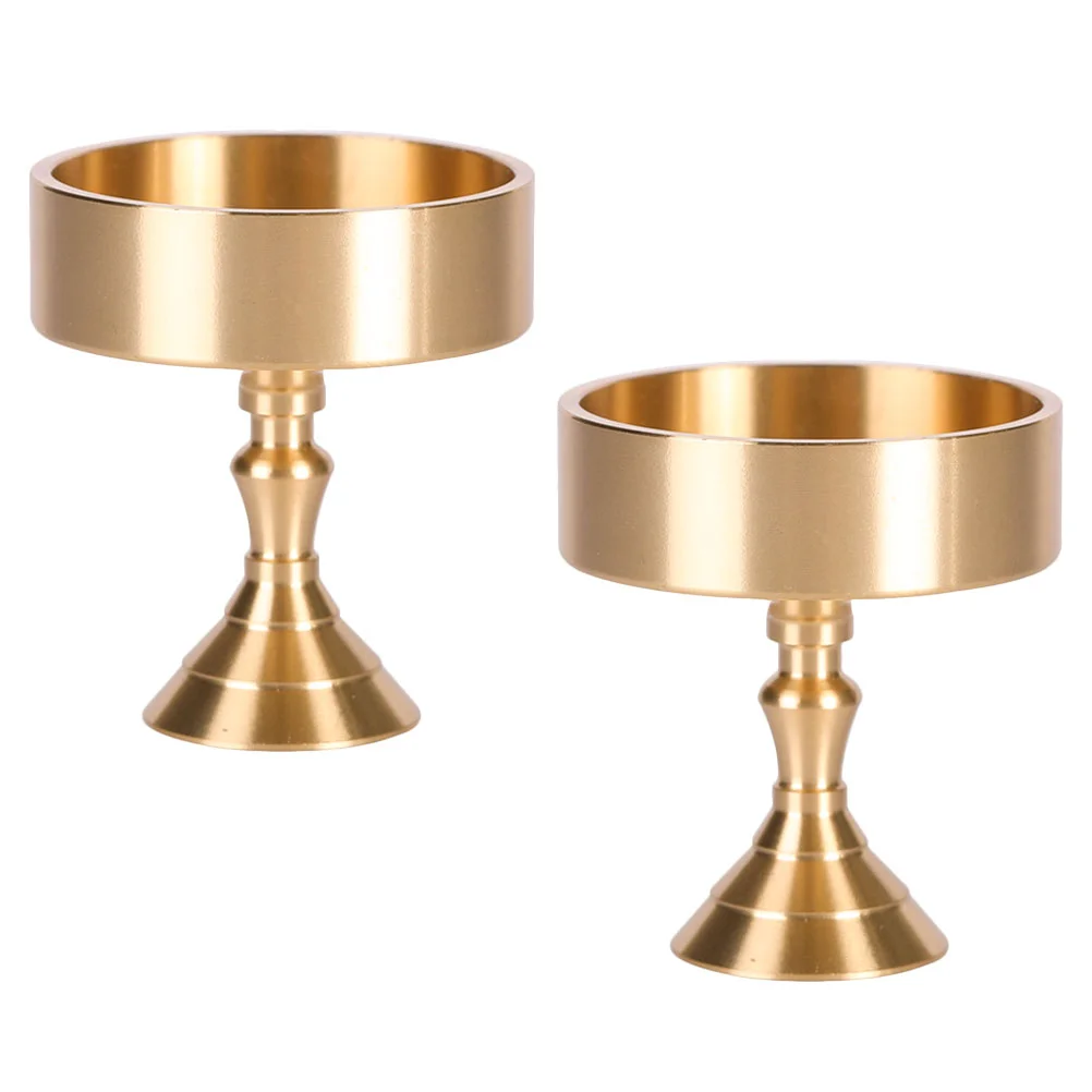 

2pcs Practical Well-made Durable Exquisite Retro Candle Stick Candle Holder for Home