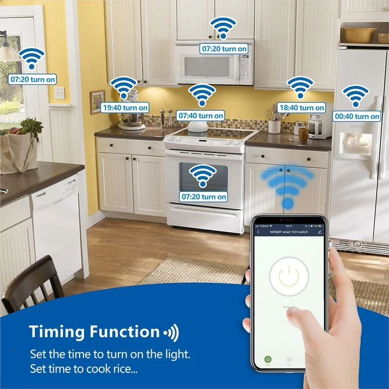 Умный выключатель света с поддержкой Wi-Fi 220 В Alexa |