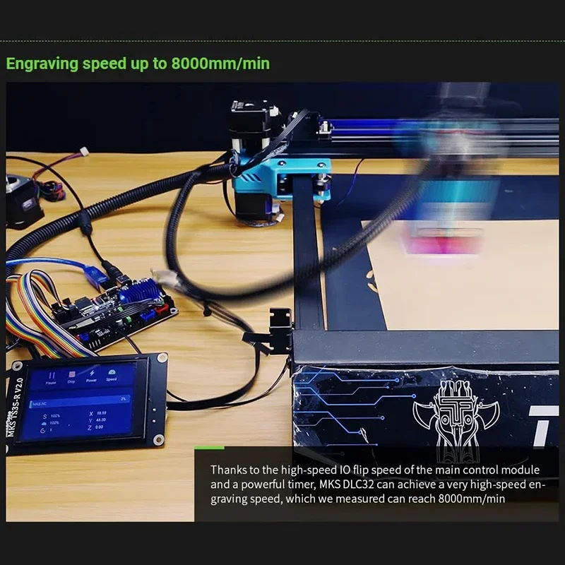 Автономный контроллер Makebase MKS DLC32 V2.1 32 бит ESP32 WIFI GRBL TFT сенсорный экран для
