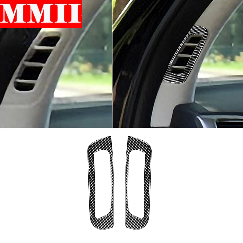 

For Jeep Grand Cherokee 2011-2021 Car Accessories Carbon Fibre Column Air Conditioning Outlet Vent Frame Interior Trim Stickers