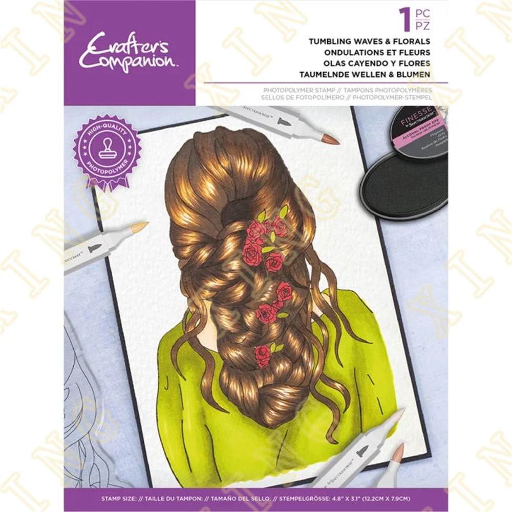 

Waves Florals Silicone Stamps Scrapbook Diary Decoration Embossing Template Diy Greeting Card Handmade 2022 New Arrival