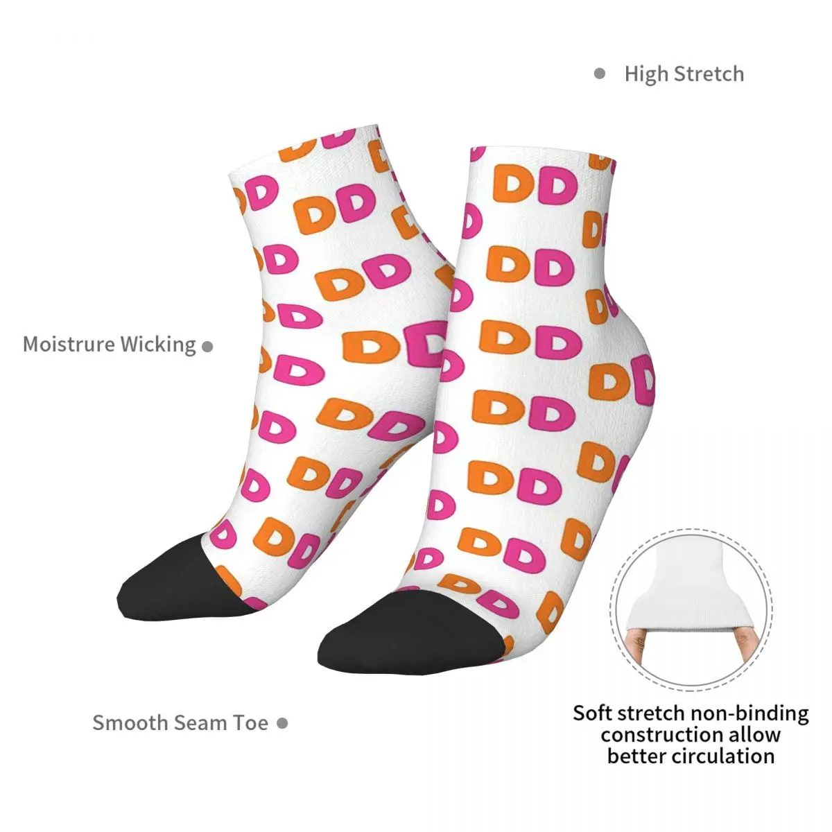 Носки I Love Dunkin Donuts чулки высокого качества в стиле Харадзюку всесезонные носки