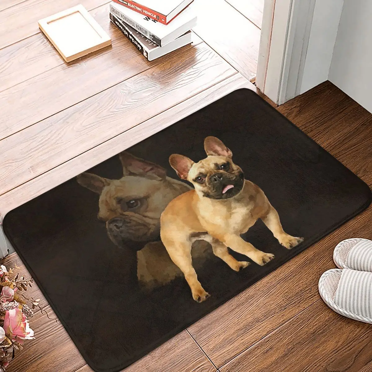 

French Bulldog Bathroom Mat Frenchie Dog Doormat Kitchen Carpet Balcony Rug Home Decoration