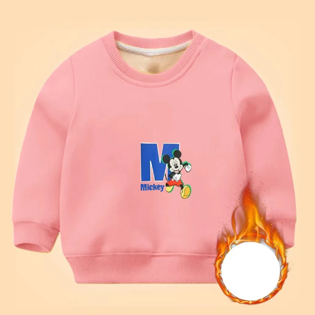 

Disney Mickey Monogram Print Cute Tops Casual Fashion Girls Sweatshirt Harajuku Kawaii Warm and Comfortable Kids Sweatshirt