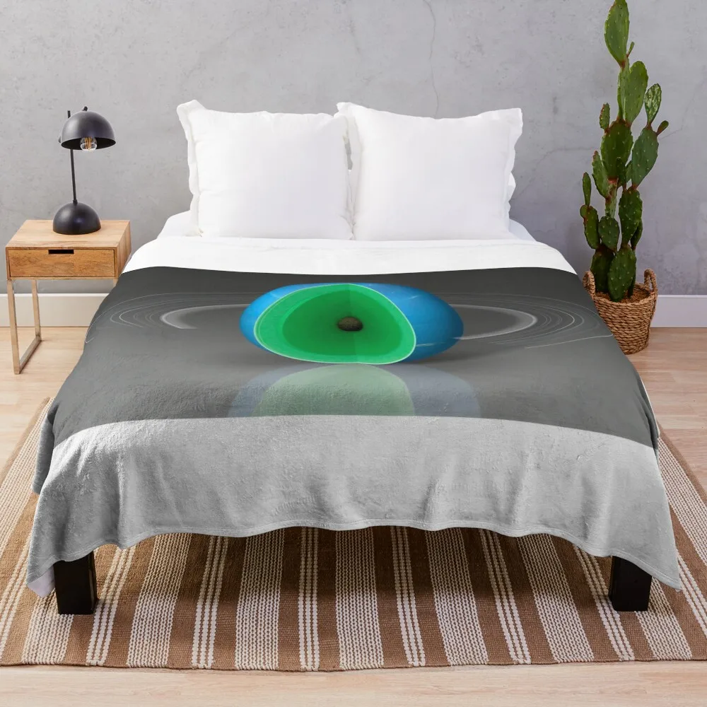 Вырез демонстрирующий интерьер Нептуна (C011/4675) Декоративное одеяло Очень большое