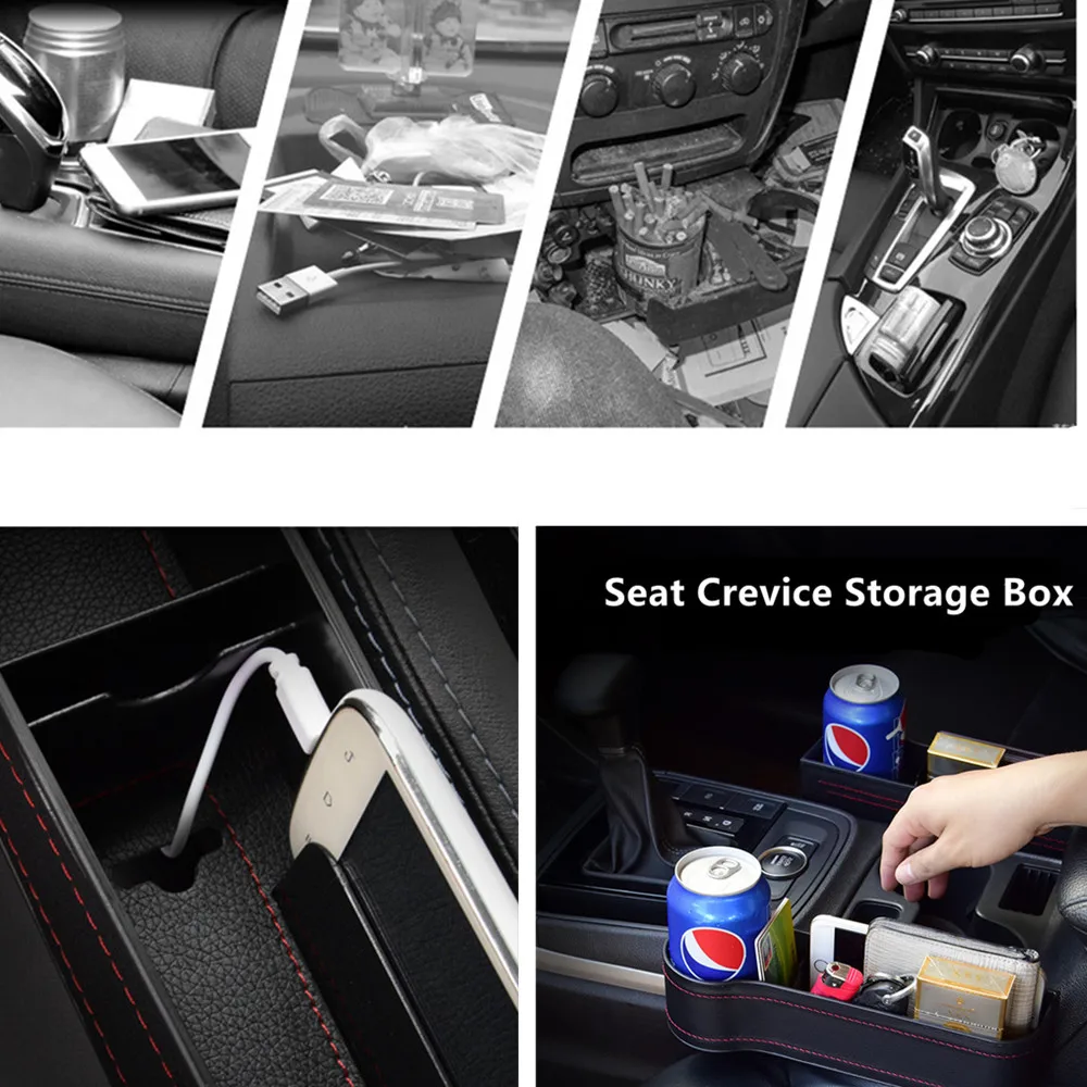 

Seat Crevice Storage Box For Ford RANGER RAPTOR F150 F250 F350 F450 KA ESCAPE RANGER B MAX Falcon CMAX Taurus Organizer Storage