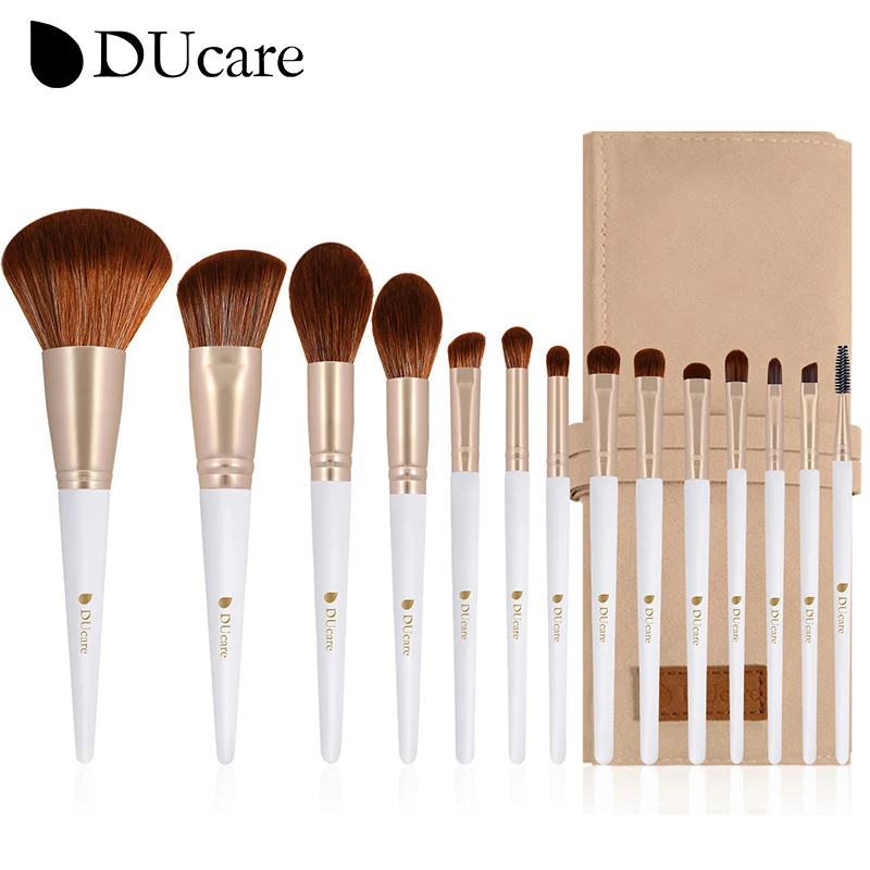

DUcare 14PCS Makeup Brushes Set Synthetic Hair Cosmetic Powder Eyeshadow Foundation Blush Blending Makeup Brush Maquiagem