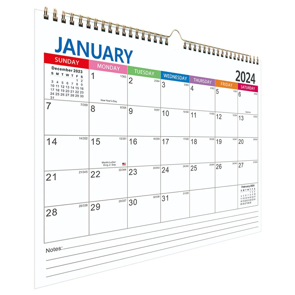 

English Calendar Monthly Wall Calendar Appointment Hanging Home 2025 Room Daily Use Office Desk Calendars