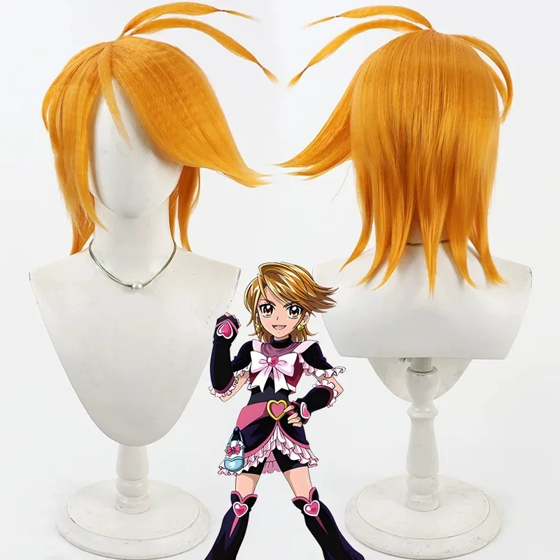 Фото Парик для косплея Pretty Cure Max Heart, синтетический, для карнавала, конвенций, маскарадов, женский парик для костюмированных вечеринок, в комплекте шапочка для парика №1