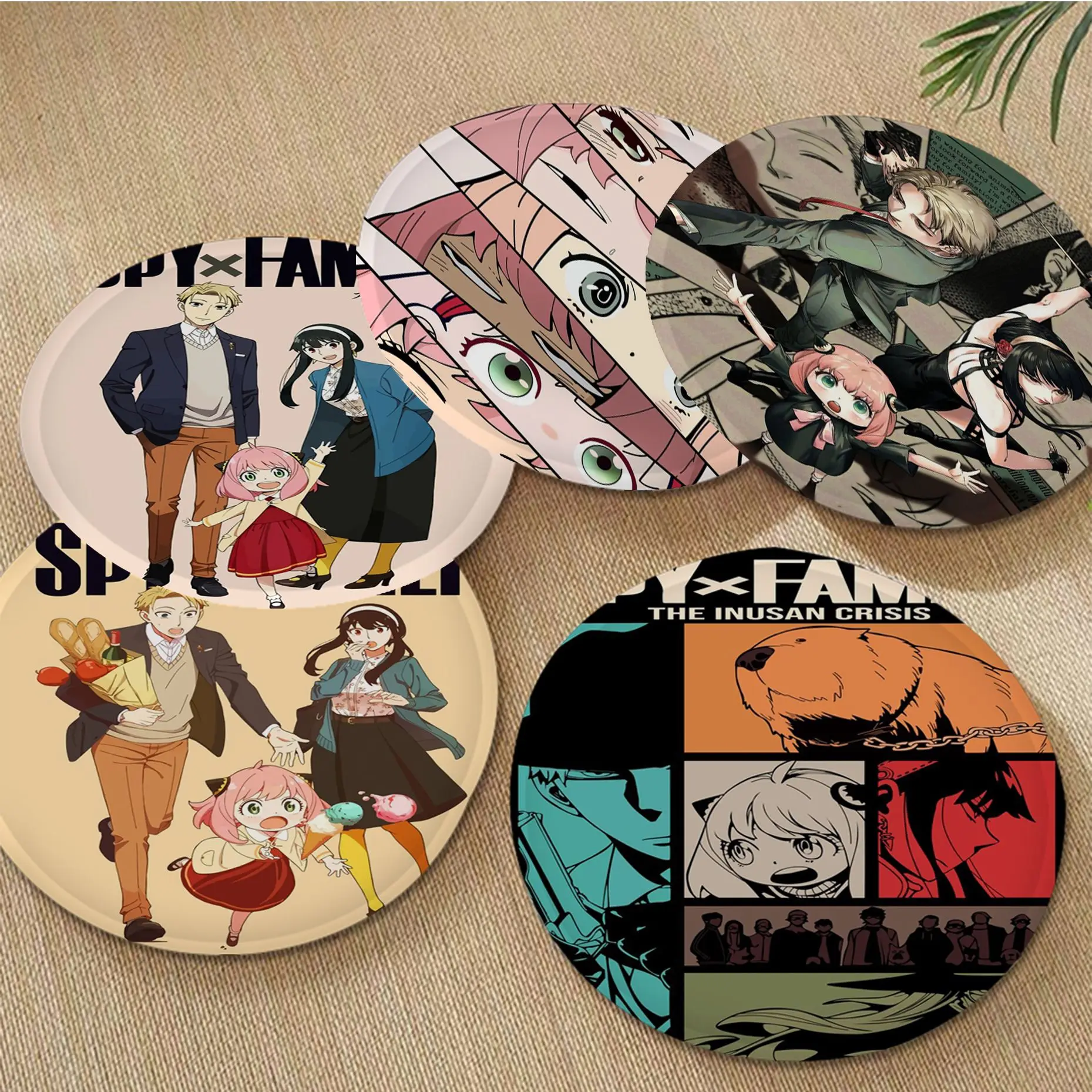 

Japanese Anime Spy X Family Square Dining Chair Cushion Circular Decoration Seat For Office Desk Stool Seat Mat