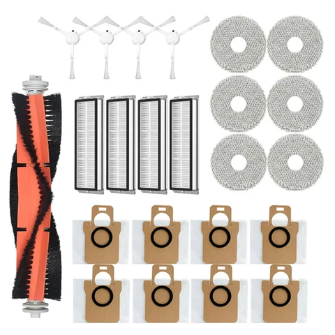 Аксессуары для XIAOMI Mijia Omni 1S B101CN B116, основная боковая щетка, Hepa фильтр, Швабра, пылесборник, детали для робота-пылесоса