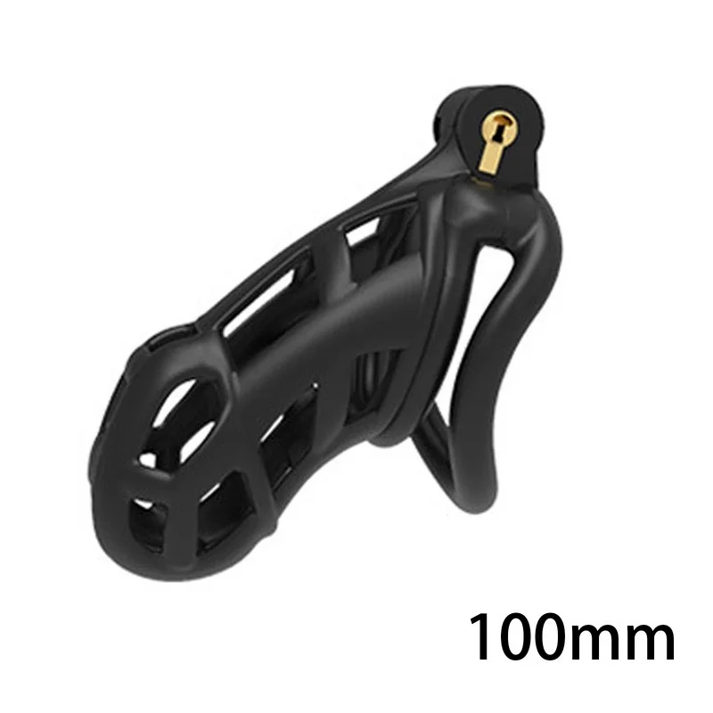 Мужское резиновое черное устройство верности V2.0 клетка на член Изогнутое Кольцо