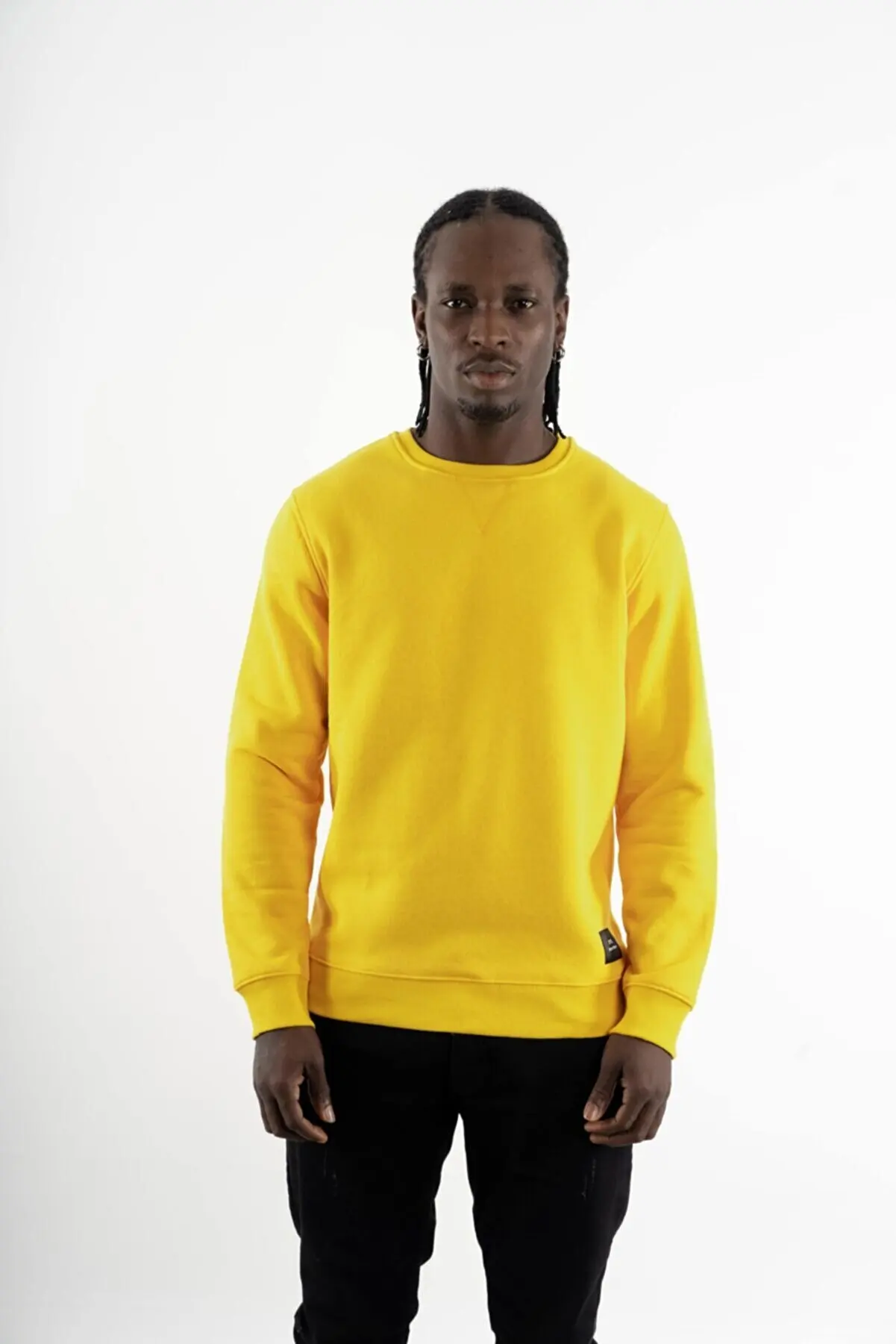 

Базовая желтая толстовка из 100% органического хлопка с шариками, трендовые Модные свитшоты для мужчин, уличная одежда