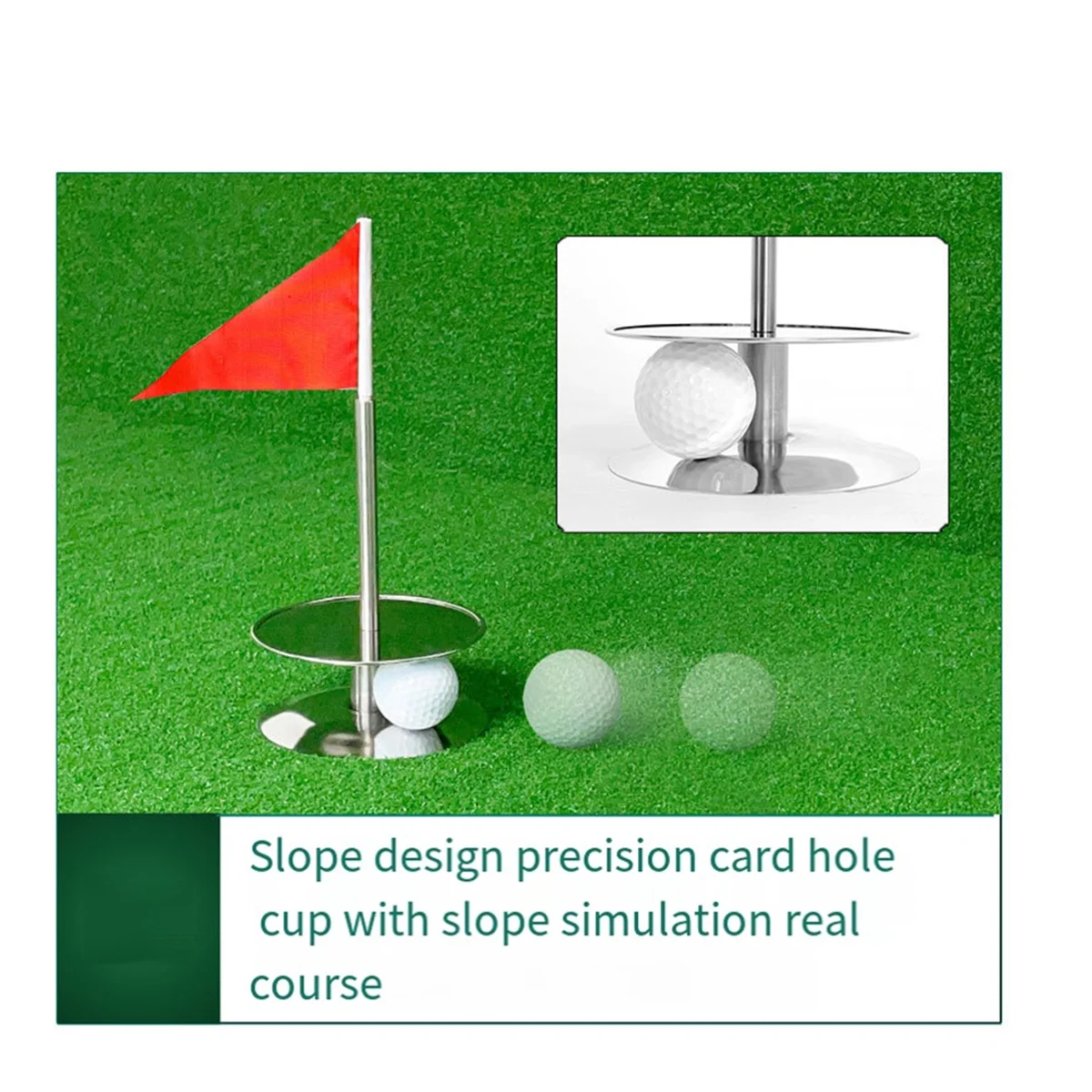 Тренировочные стаканы для гольфа с флагом лаконичные вращающиеся