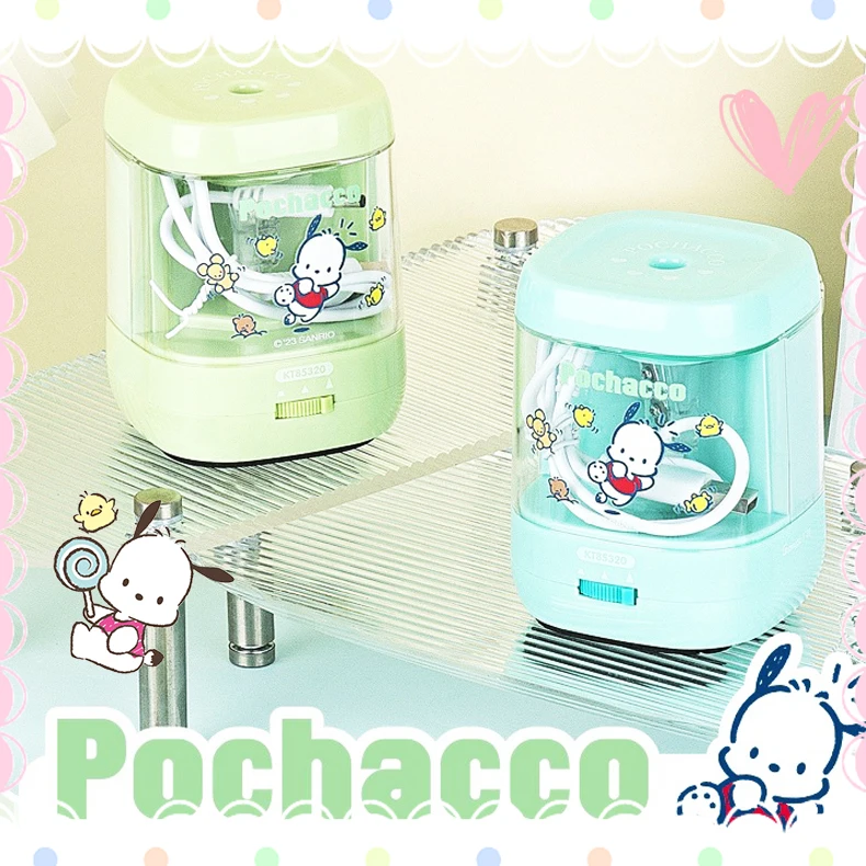 

Pochacco Electric Pencil Sharpener Kawaii Students Stationery Convenient Anime Sanrioed Lovely Pupil Kids Girls Gifts Lovely